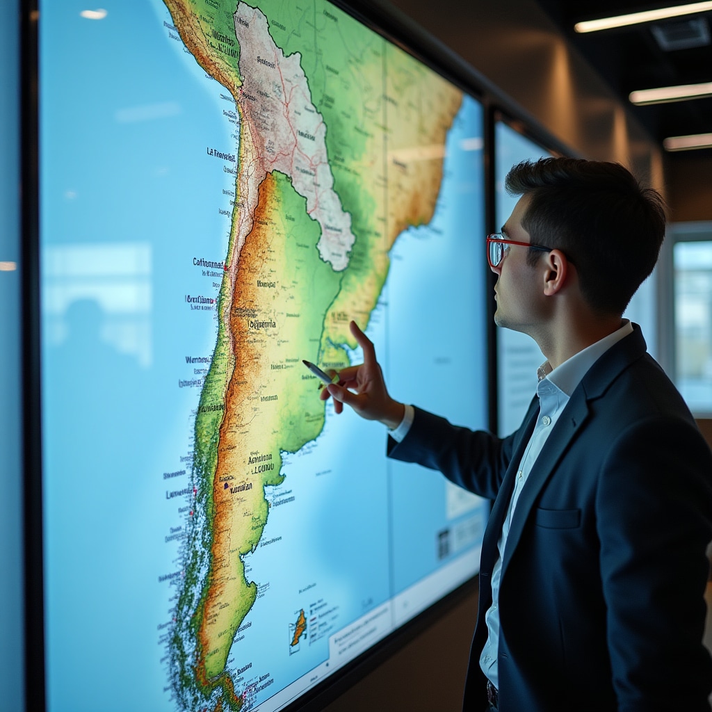 Map showing Argentine provinces and regional coverage areas